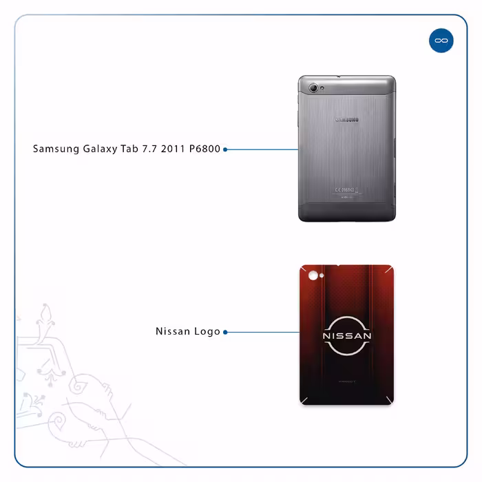 برچسب پوششی ماهوت مدل Nissan-Logo مناسب برای تبلت سامسونگ Galaxy Tab 7.7 2011 P6800