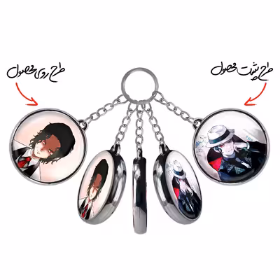 جاکلیدی خندالو طرح کیبوتسوجی موزان انیمه شیطان کش مدل دوطرفه کد 1326413268