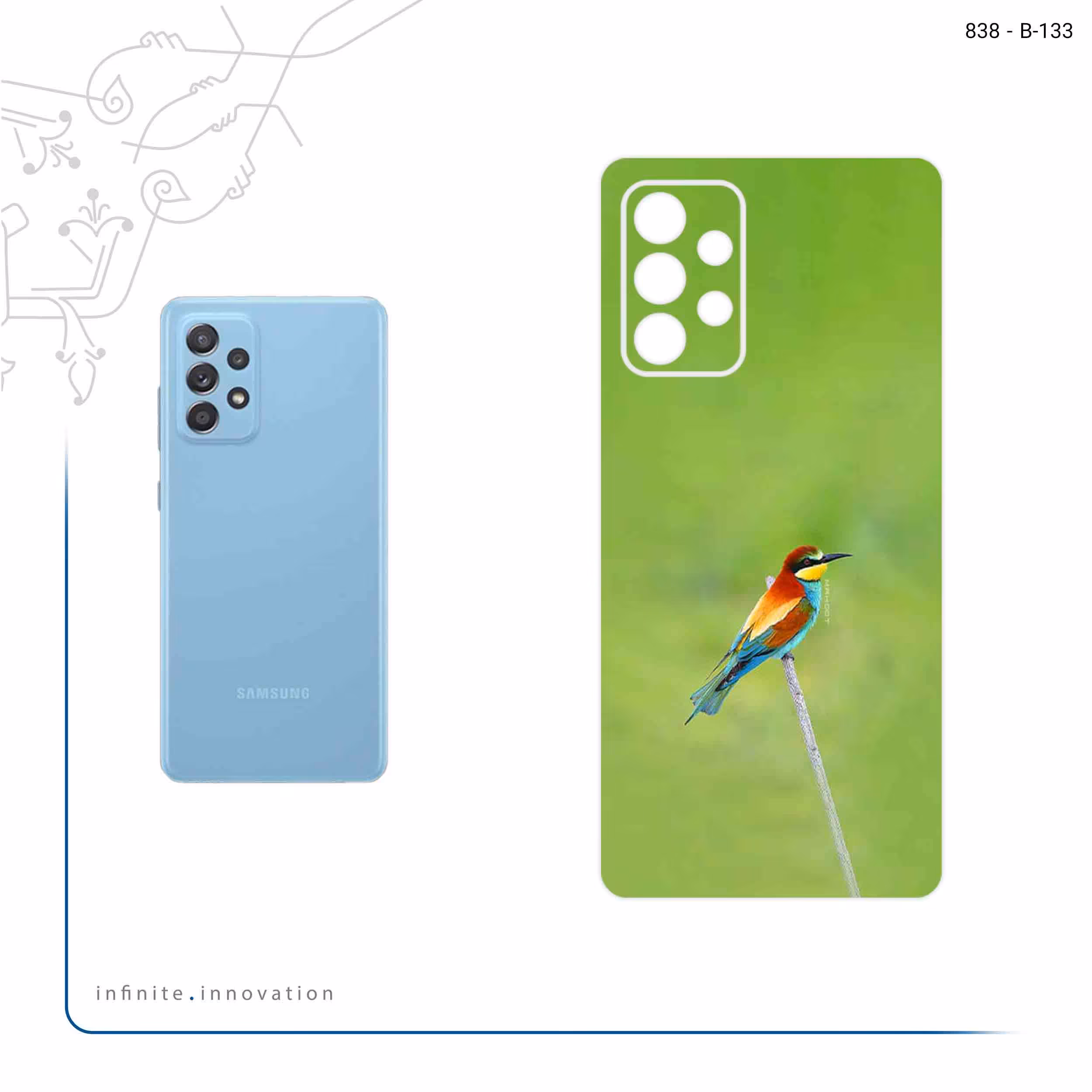 برچسب پوششی ماهوت مدل European bee-eater مناسب برای گوشی موبایل سامسونگ Galaxy A53 5G