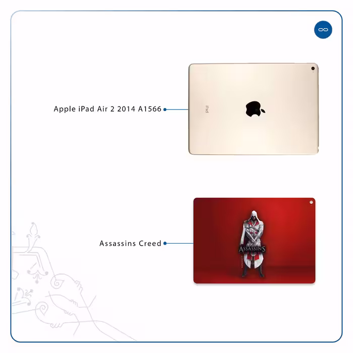 برچسب پوششی ماهوت مدل Assassin-Creed-Game مناسب برای تبلت اپل iPad Air 2 2014 A1566
