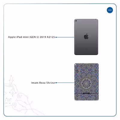 برچسب پوششی ماهوت مدل Iran-Tile6 مناسب برای تبلت اپل iPad mini (GEN 5) 2019 A2125