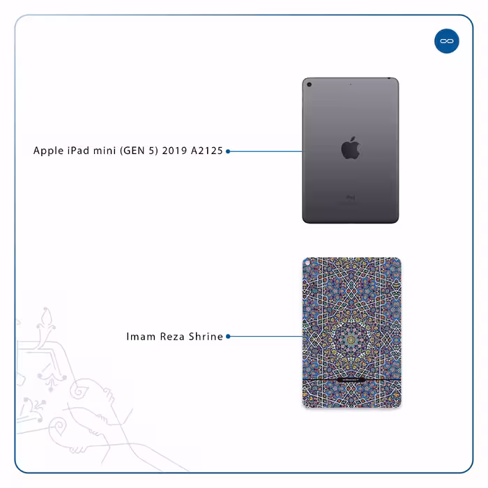 برچسب پوششی ماهوت مدل Iran-Tile6 مناسب برای تبلت اپل iPad mini (GEN 5) 2019 A2125