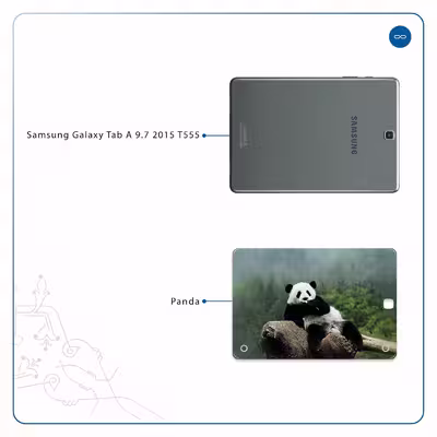 برچسب پوششی ماهوت مدل Panda مناسب برای تبلت سامسونگ Galaxy Tab A 9.7 2015 T555
