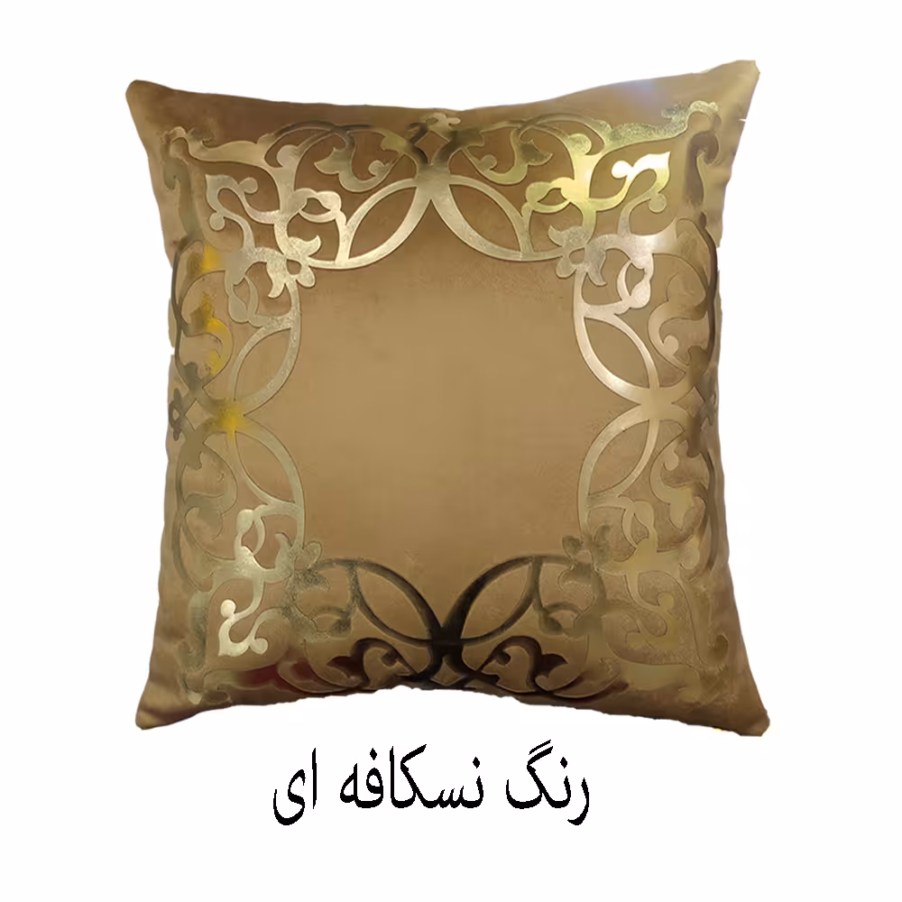 کاور کوسن مدل چرم و مخمل شمسه اسلیمی