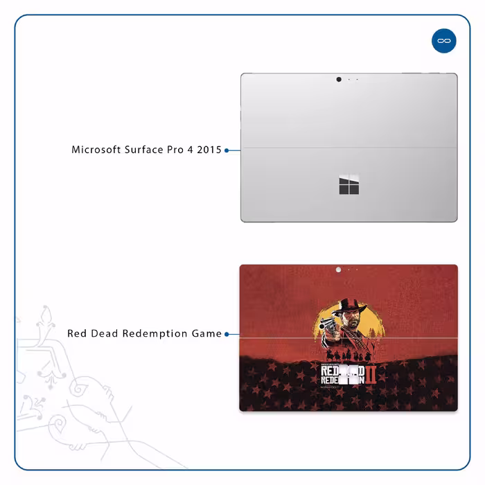 برچسب پوششی ماهوت مدل Red-Dead-Redemption-Game مناسب برای تبلت مایکروسافت Surface Pro 4 2015