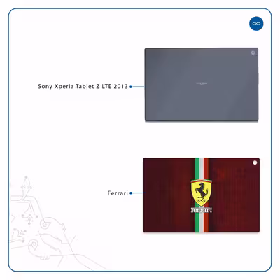 برچسب پوششی ماهوت مدل Ferrari مناسب برای تبلت سونی Xperia Tablet Z LTE 2013