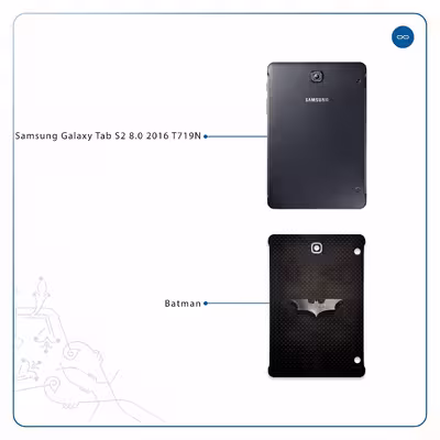 برچسب پوششی ماهوت مدل Batman مناسب برای تبلت سامسونگ Galaxy Tab S2 8.0 2016 T719N