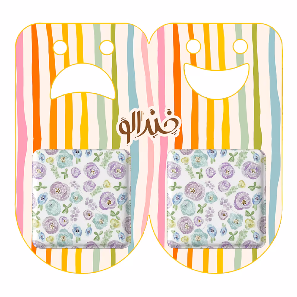 پیکسل خندالو مدل گل گلی کد 5440 به همراه مگنت