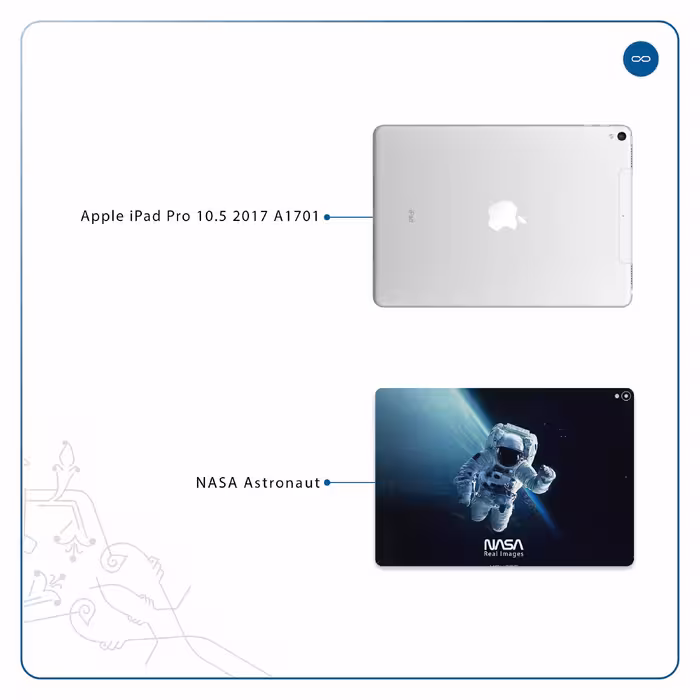 برچسب پوششی ماهوت مدل NASA-Astronaut مناسب برای تبلت اپل iPad Pro 10.5 2017 A1701