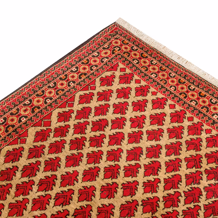 فرش دستبافت دو و نیم متری مدل نقشه بلوچ  کد 34.2828