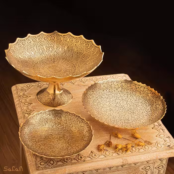 ست پذیرایی برنجی آنتیک کد 443