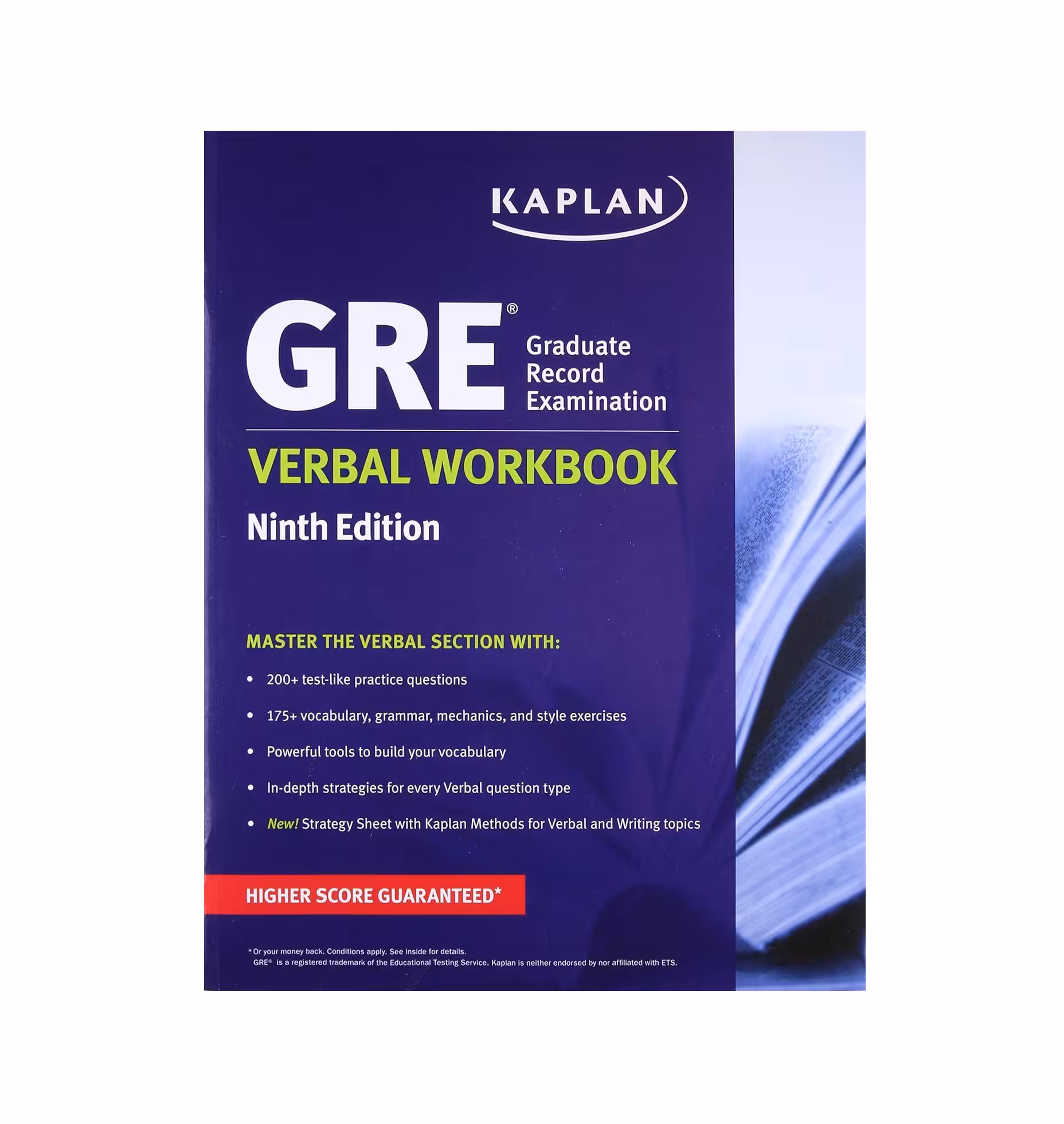 کتاب New GRE Verbal Workbook KAPLAN Night Edition نیو جی آر ای وربال ورک بوک کاپلان ویرایش نهم