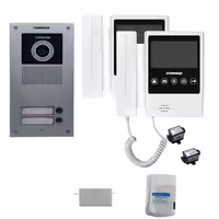 مجموعه دربازکن تصویری کوماکس مدل 43PMI-U2 دو واحدی به همراه محافظ ولتاژ مانیتور