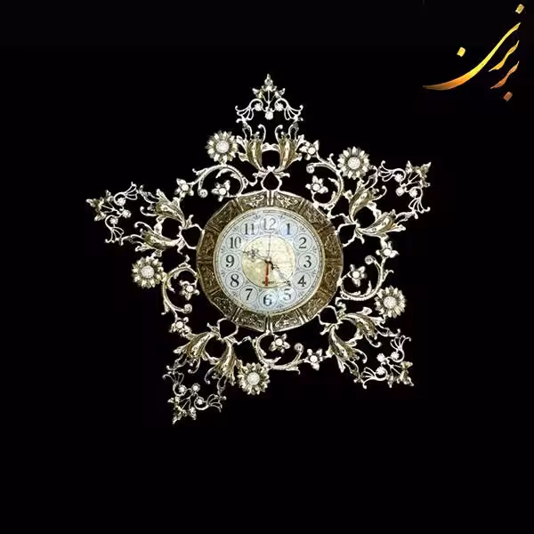 ساعت دیواری برنزی طرح ستاره