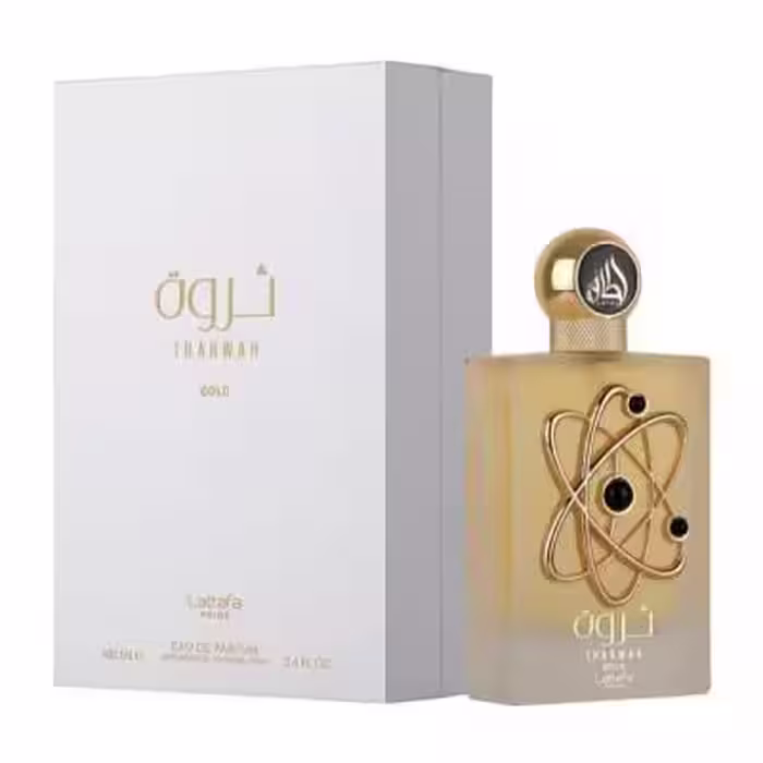 ادکلن زنانه لطافه Lattafa مدل ثروه گلد Tharwah Gold حجم 100 میلی‌لیتر