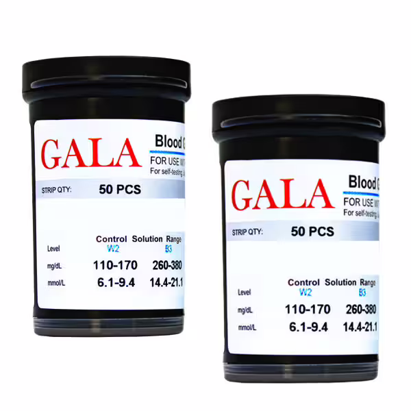 نوار تست قند خون گالا مدل OK-2AJ دو بسته 50 عددی