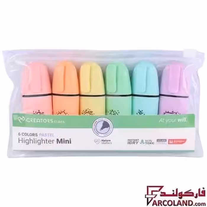 ماژیک هایلایتر پاستیلی مینی کریتورز کلاس Creators Class Lumo Mini-HLP بسته 6 عددی