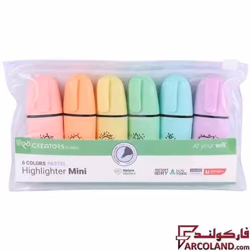ماژیک هایلایتر پاستیلی مینی کریتورز کلاس Creators Class Lumo Mini-HLP بسته 6 عددی