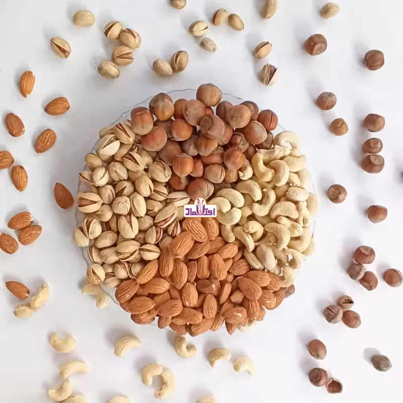 آجیل چهار مغز خام 250 گرمی اعتماد تازه (تخفیف ویژه) | amazonchi