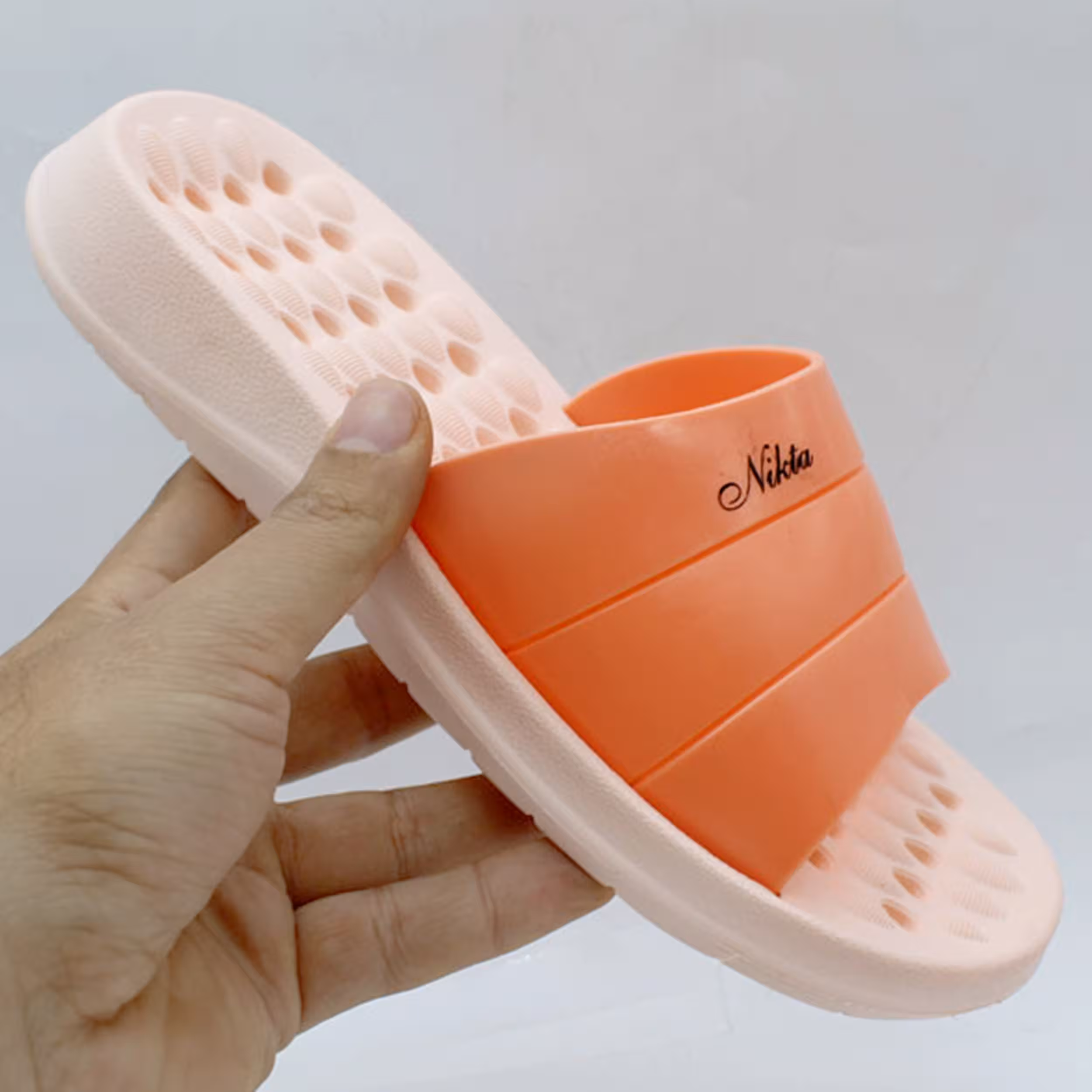 دمپایی نیکتا M-146 کد 1042 گلبهی