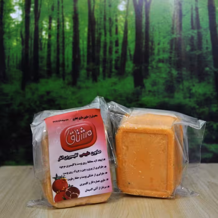 صابون انار و گلیسیری محصولات طبیعی زیتون
