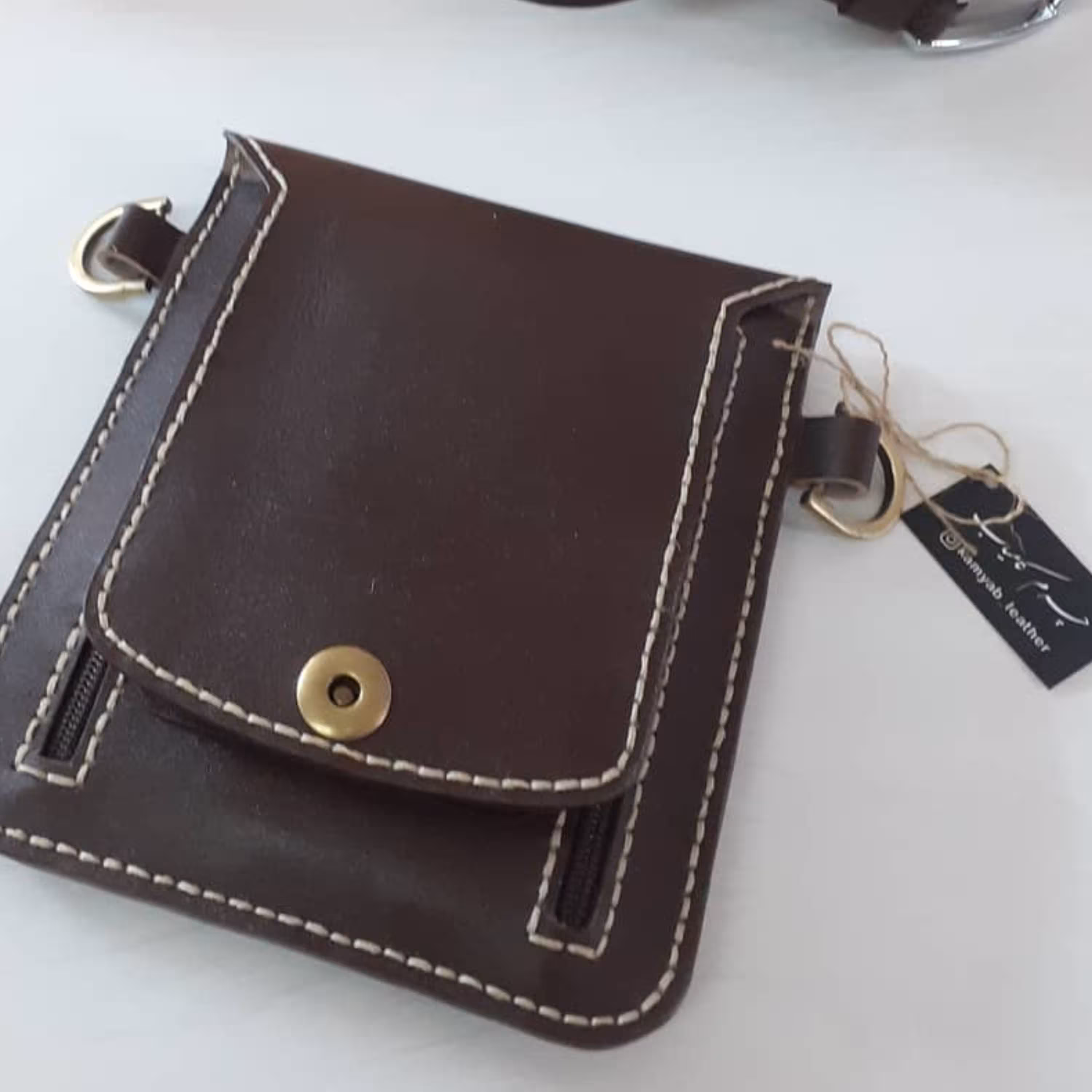 کیف چرم طبیعی دستدوز 