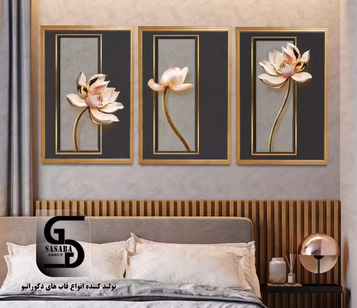 تابلو دکوراتیو سه تکه 60*40 درجه1