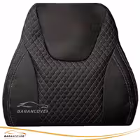 روکش صندلی تیگارد X35 چرم رنگ مشکی دوخت طوسی