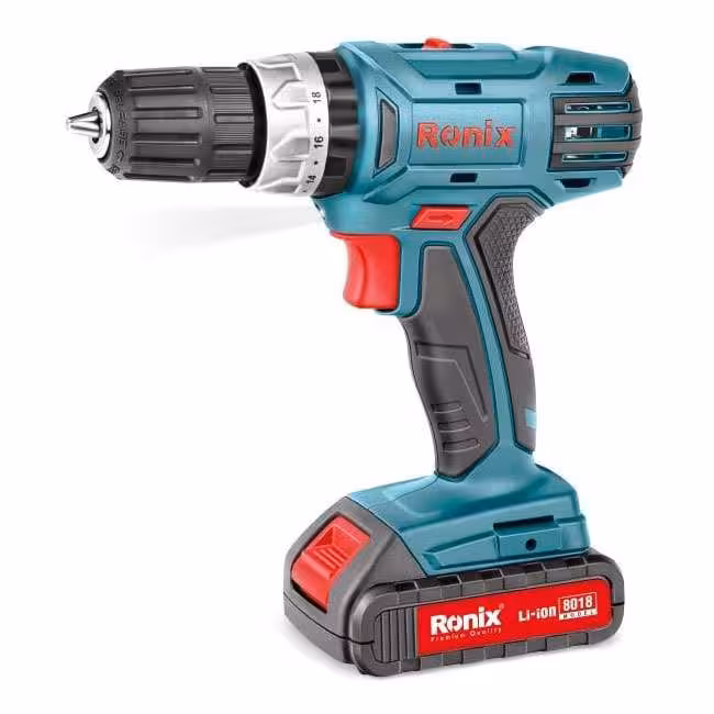 دریل پیچ گوشتی شارژی 18 ولت رونیکس مدل 8018