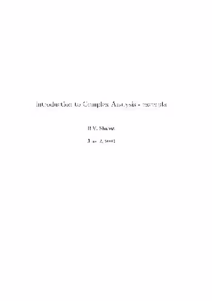 خرید و دانلود نسخه کامل کتاب Introduction to complex analysis