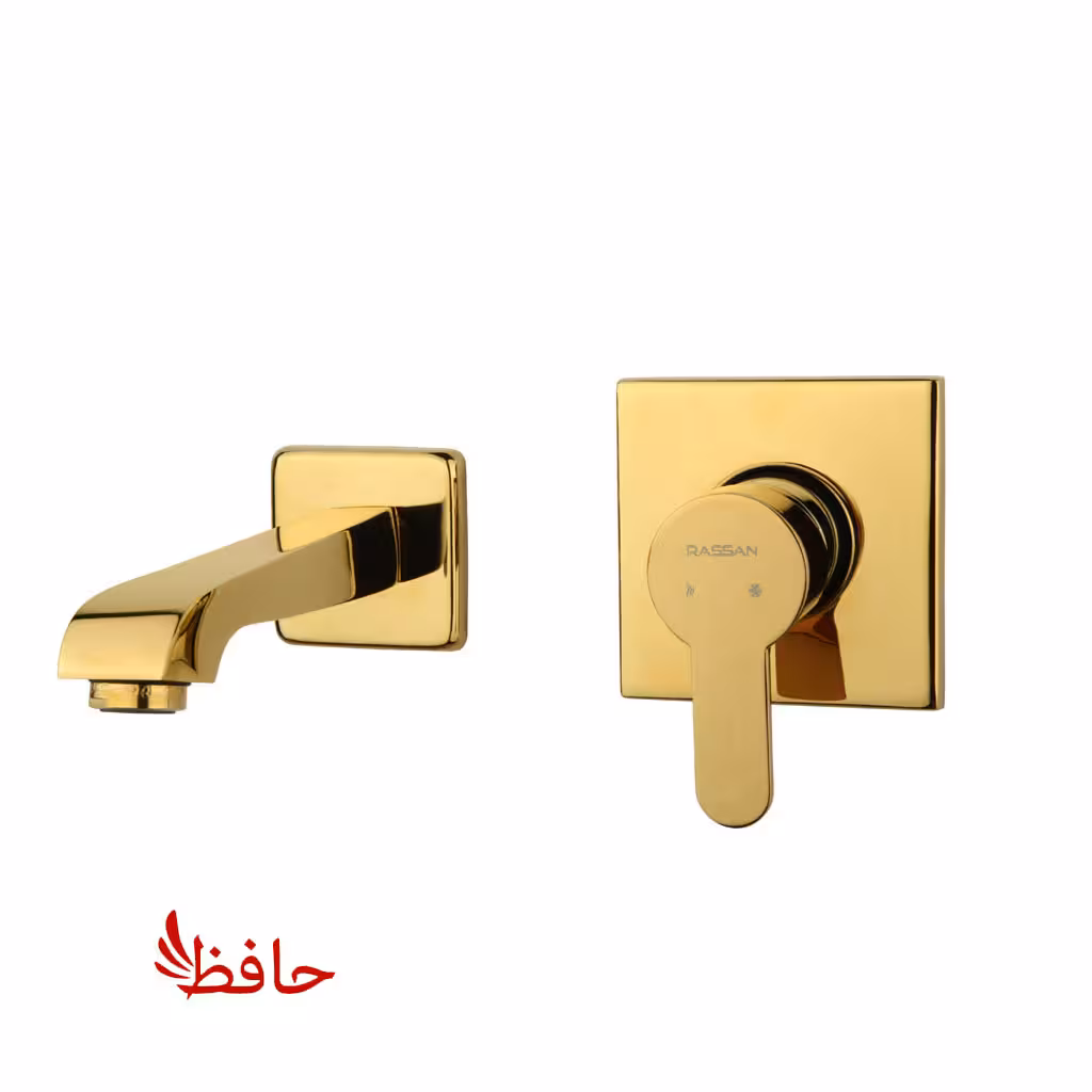 شیر روشویی توکار راسان مدل ویوات فلت طلایی