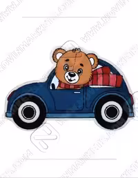 فرش کودک زرباف طرح تدی راننده