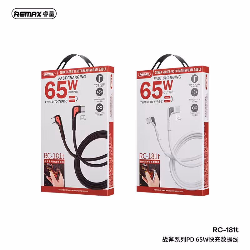 کابل دو سر Type-C ریمکس مدل 65w  Remax RC 181t