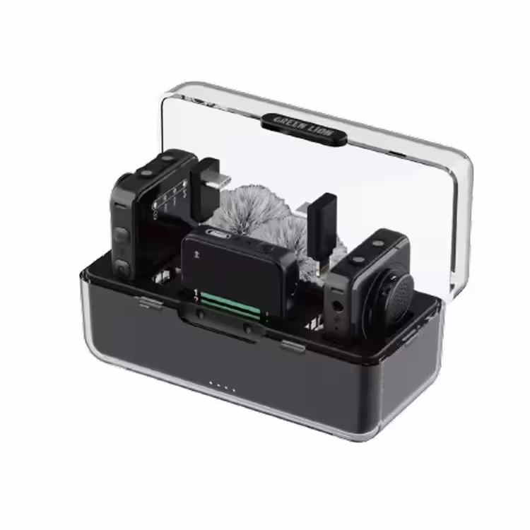 میکروفن بی سیم حرفه ای با درب شیشه ای گرین لاین مدل Green Lion GNPGLMMIC GLM-Professional Wireless Mic