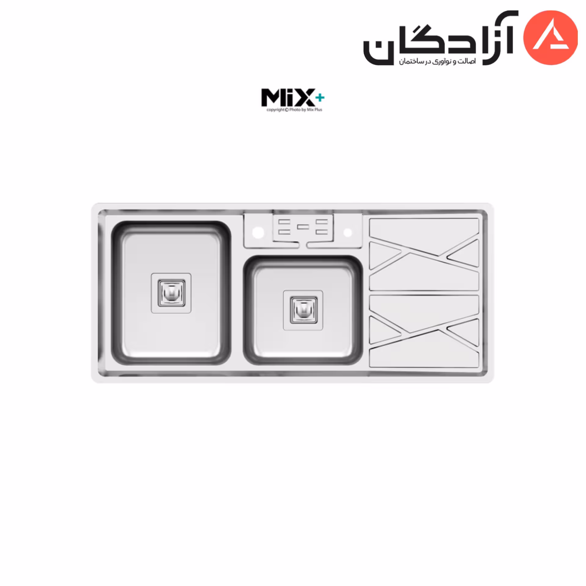 سینک فانتزی توکار میکس پلاس مدل 8041S45