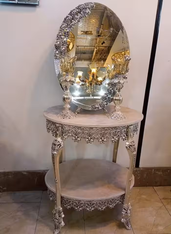 آینه کنسول وشمعدان الیاژ