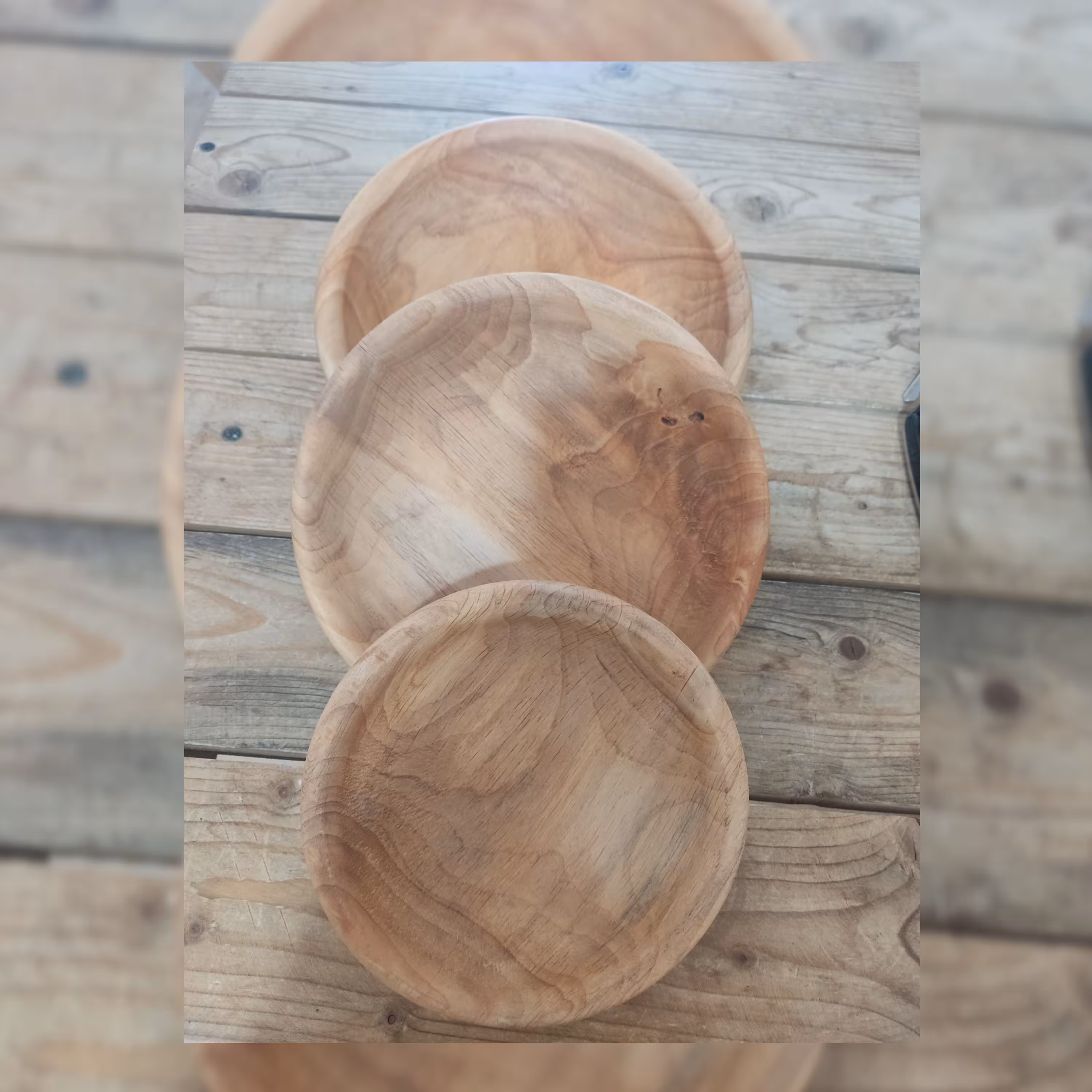 ظروف پذیرایی چوبی سه تیکه با کیفیت و قابل شست و شو