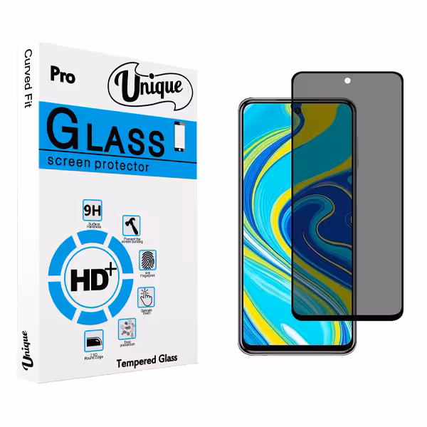 محافظ صفحه نمایش حریم شخصی یونیک مدل  Clear مناسب برای گوشی موبایل شیائومی Note 9s