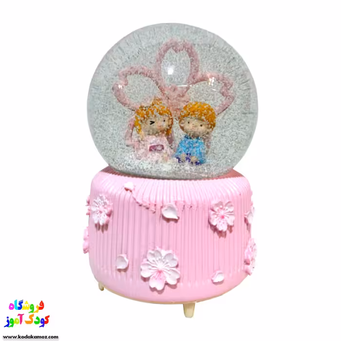 گوی موزیکال برفی(گوی موزیکال دخترو پسر مو نارنجی)سایز بزرگ 1799