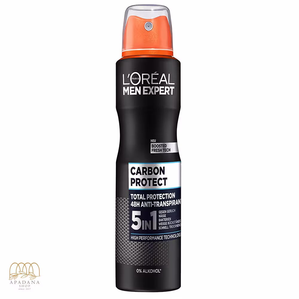 اسپری ضد تعریق مردانه لورال سری Men Expert مدل Carbon Protect حجم 250 میل