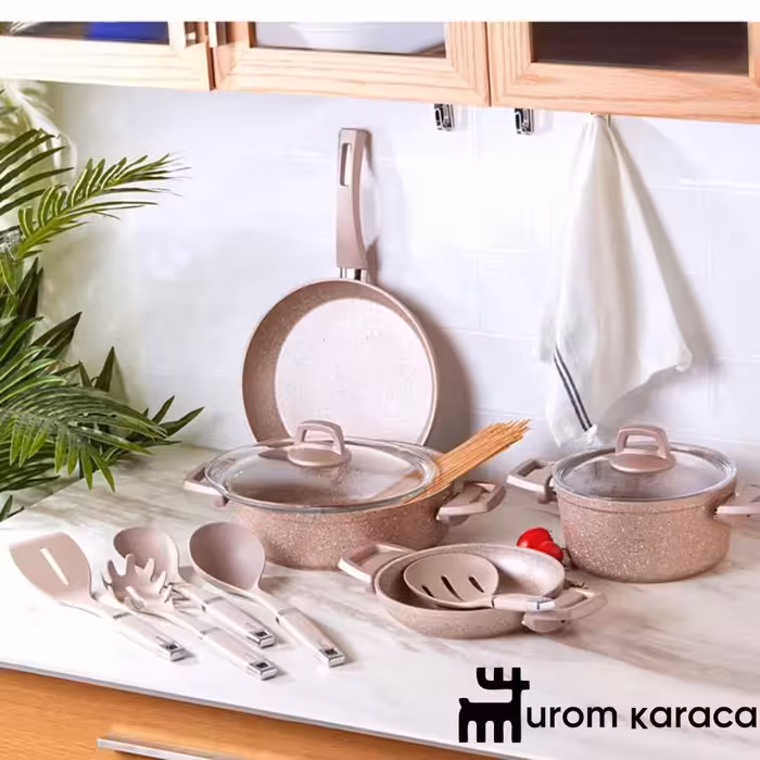 سرویس قابلمه 13 پارچه کاراجا Biogranit رزگلد