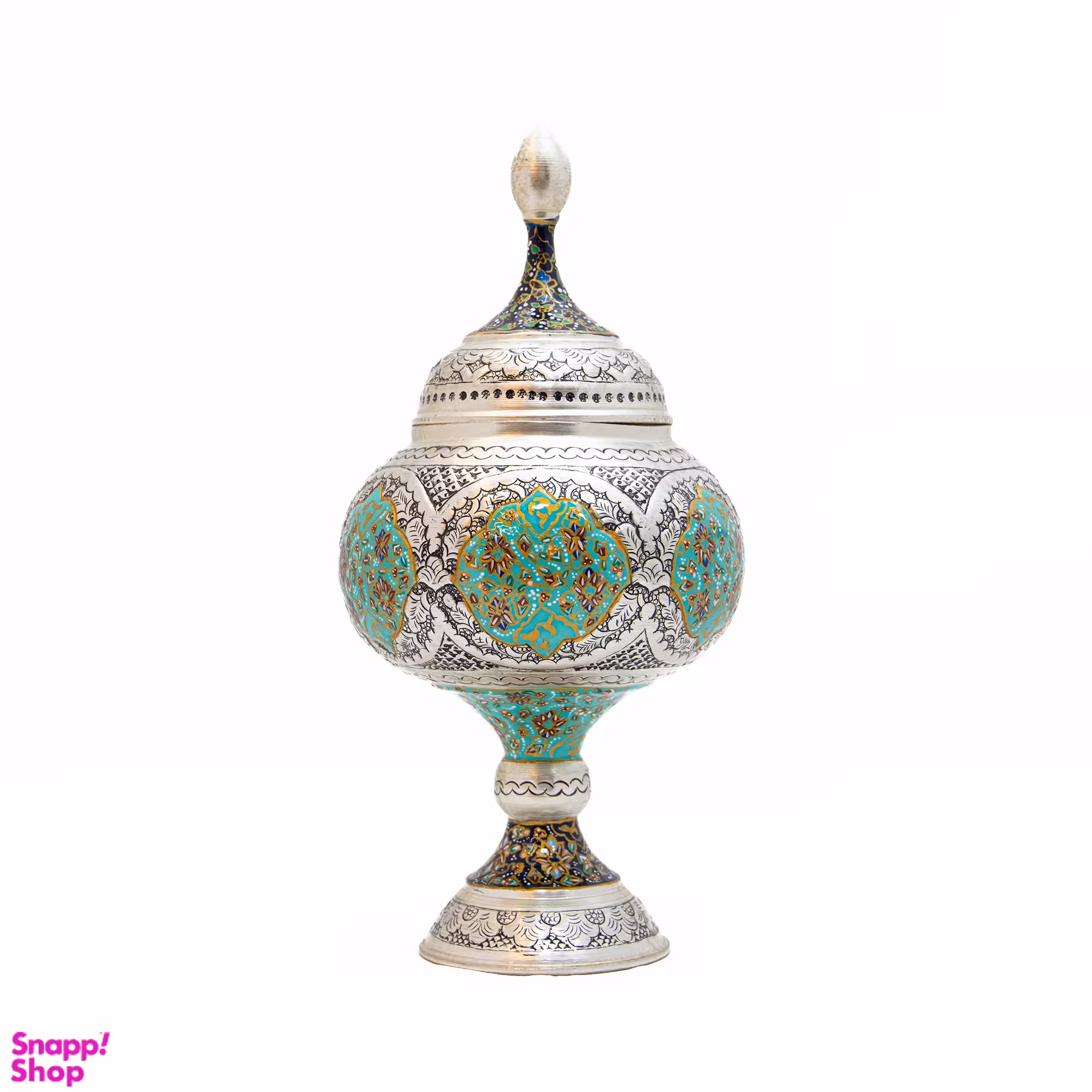 شکلات خوری مسی قلم زنی طرح تذهیب کد 6924