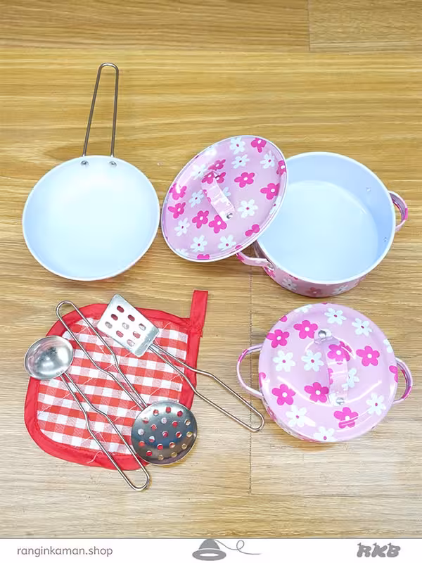 اسباب بازی ست ظرف فلزی کدMetal dish set toy98815