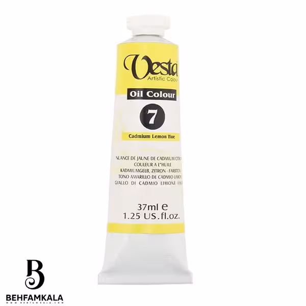 رنگ روغن وستا مدل Cadmium Lemon Hue 7 حجم 37 میلی لیتر