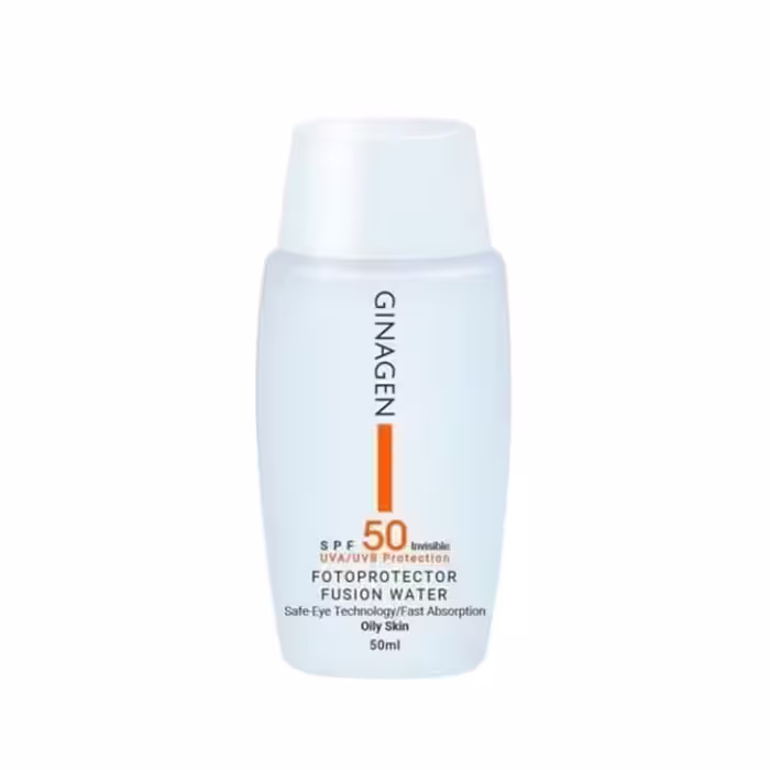 ضد آفتاب بی رنگ ژیناژن مدل Fusion liquid مناسب پوست چرب 50 میلی لیتر | Ginagen Sun Screen For Oily Skins 50ml