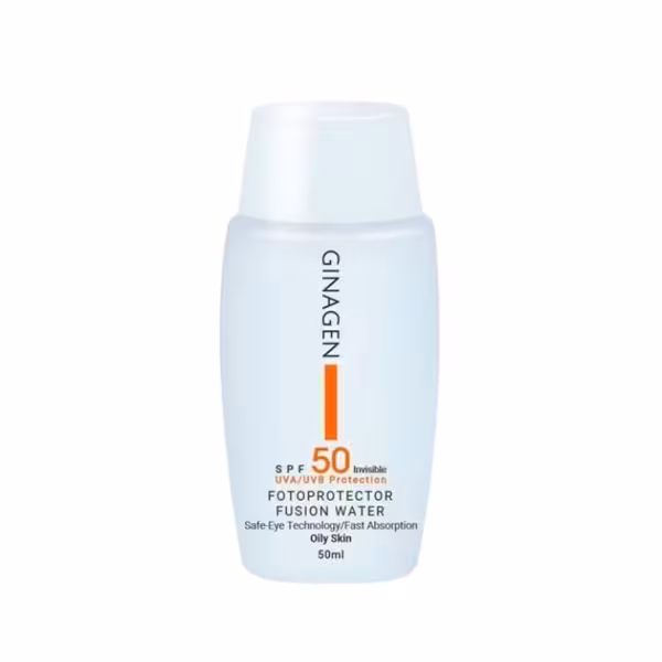 ضد آفتاب بی رنگ ژیناژن مدل Fusion liquid مناسب پوست چرب 50 میلی لیتر | Ginagen Sun Screen For Oily Skins 50ml