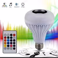لامپ هوشمند و اسپیکر بلوتوثی مدل Led Music Blub به همراه ریموت کنترل