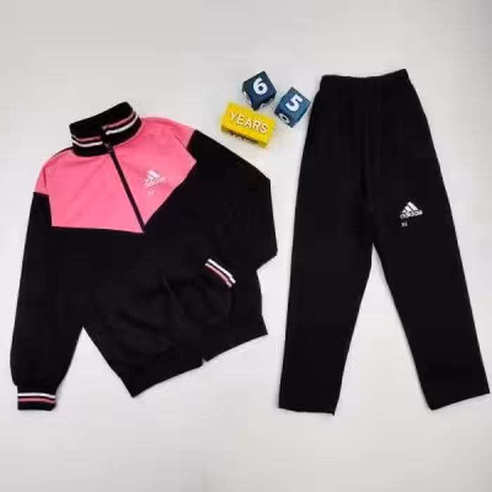 ست سویشرت و شلوار ورزشی بچه گانه آدیداس صورتی کد 10431