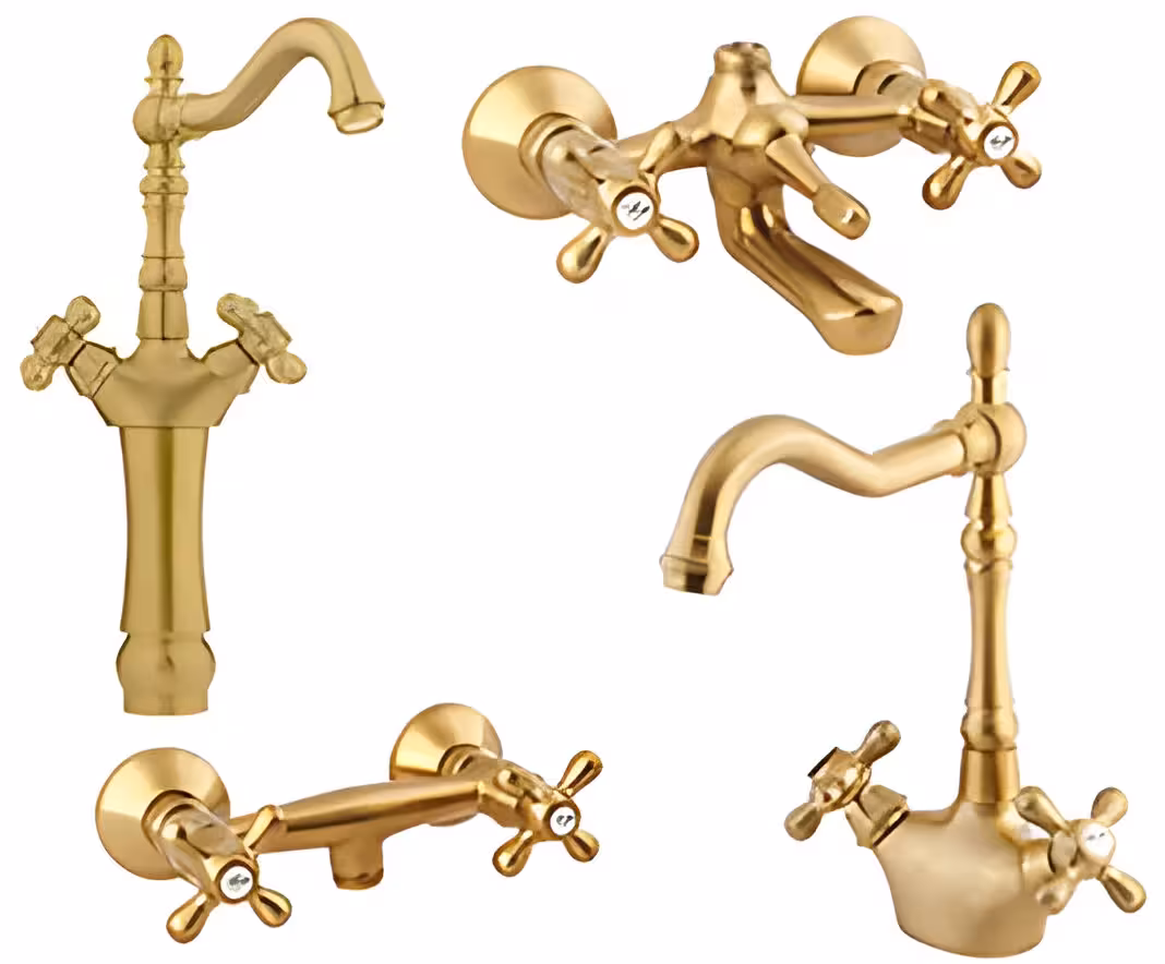 شیرالات شودر مدل باروک پلاس طلا مات 4تکه