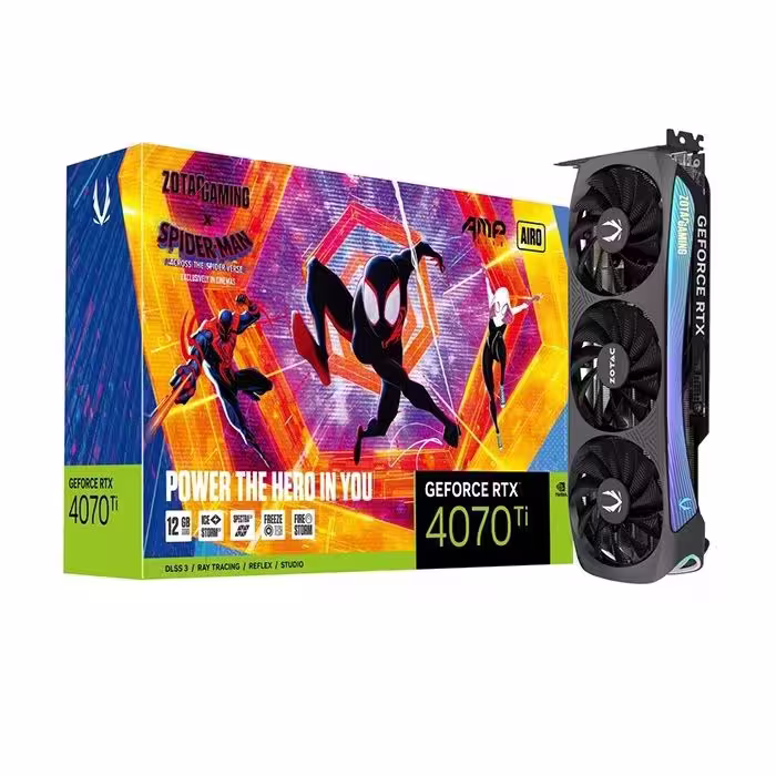 کارت گرافیک زوتک مدل GeForce RTX 4070 AMP AIRO Spider-Man با ظرفیت 12GB